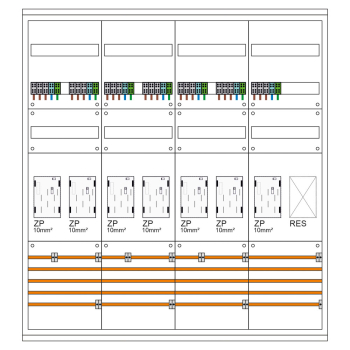 SCHIEGL eHZ Zählerschrank 7 Zähler, 1 Leer | 1100mm